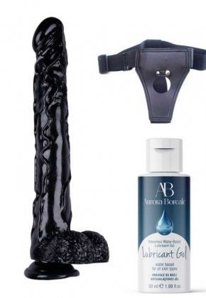 Belden Balamal Kayganlatrc Set Noctis 42cm Siyah Dildo No:44